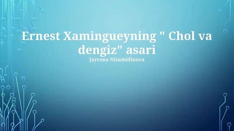 "Chol va dengiz"