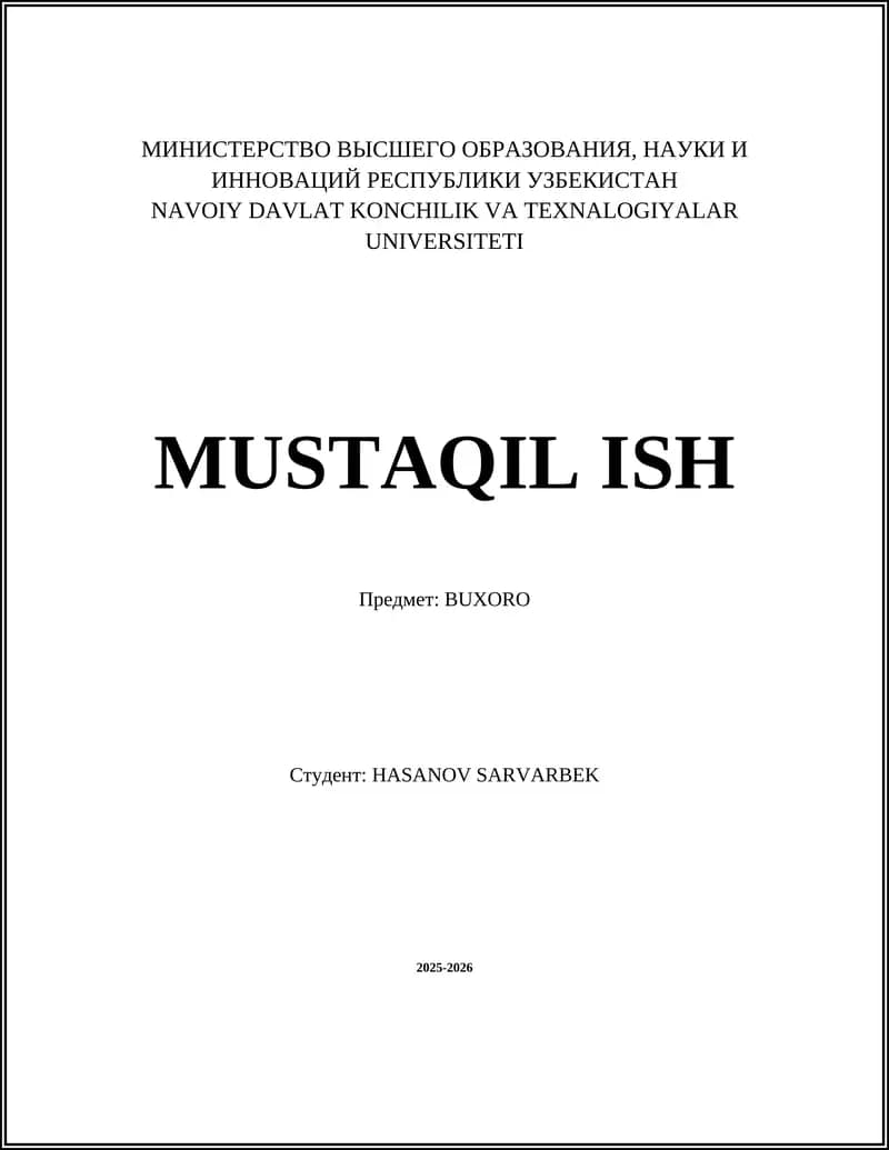 MUSTAQIL ISH