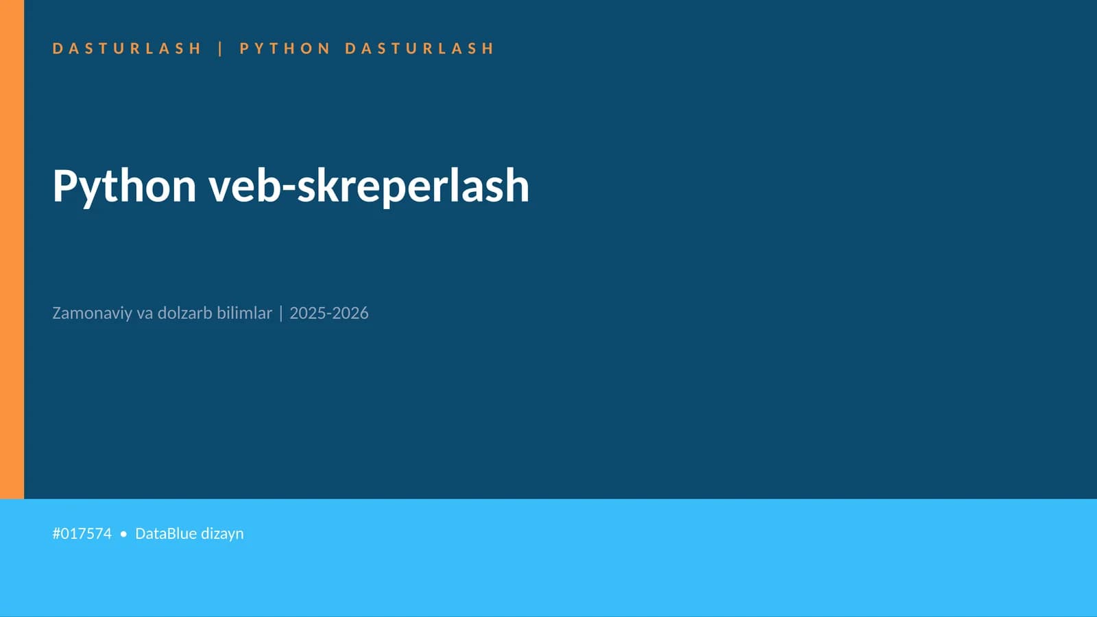 PYTHON DASTURLASH