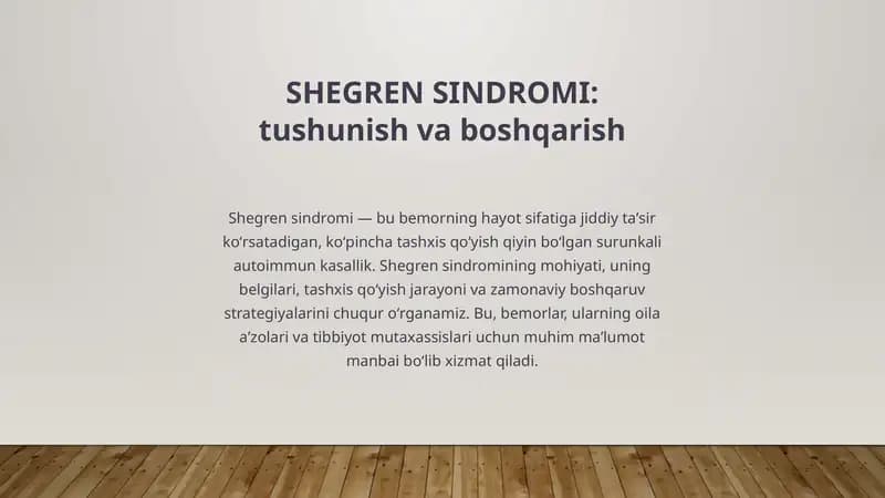 Shegren Sindromi