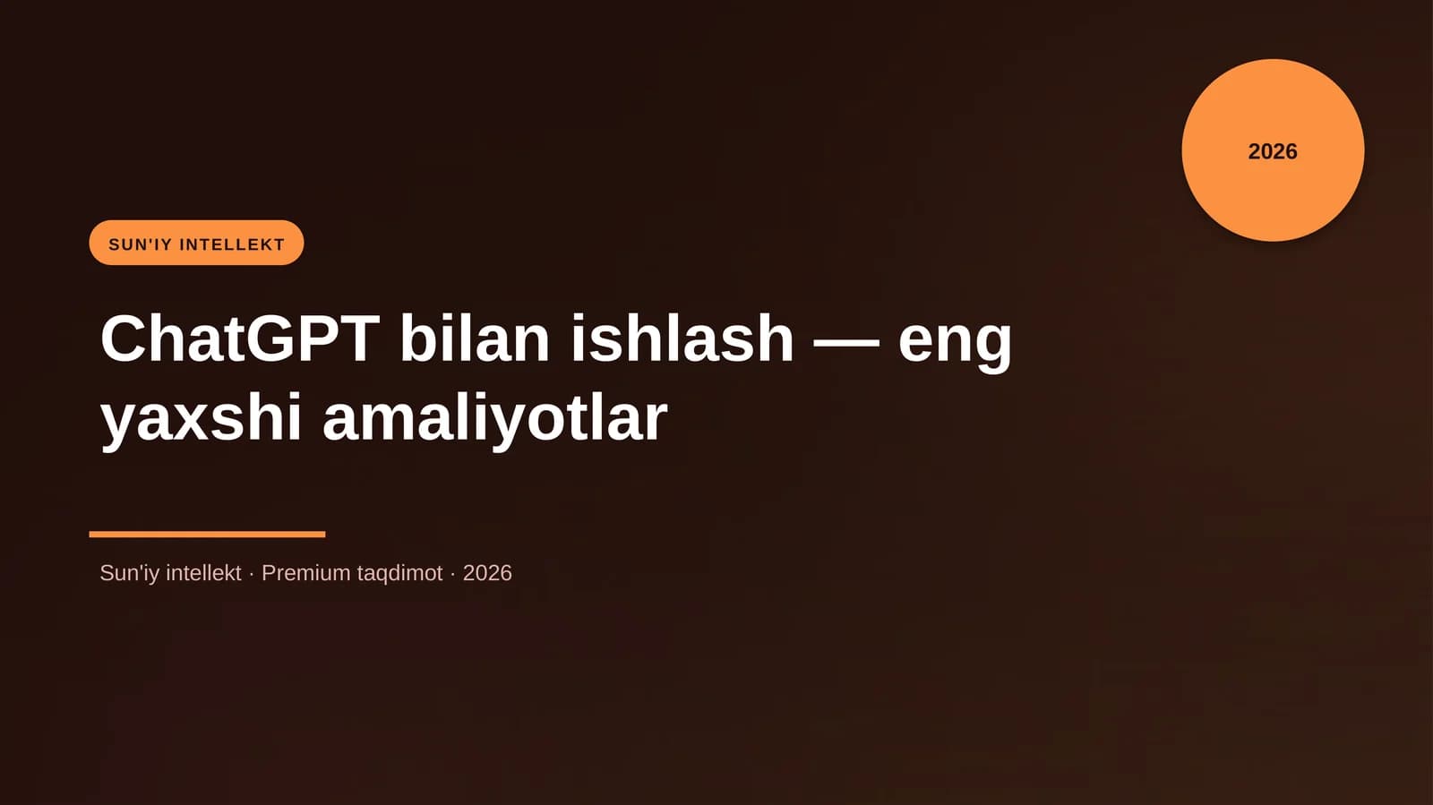 ChatGPT bilan ishlash — eng yaxshi amaliyotlar