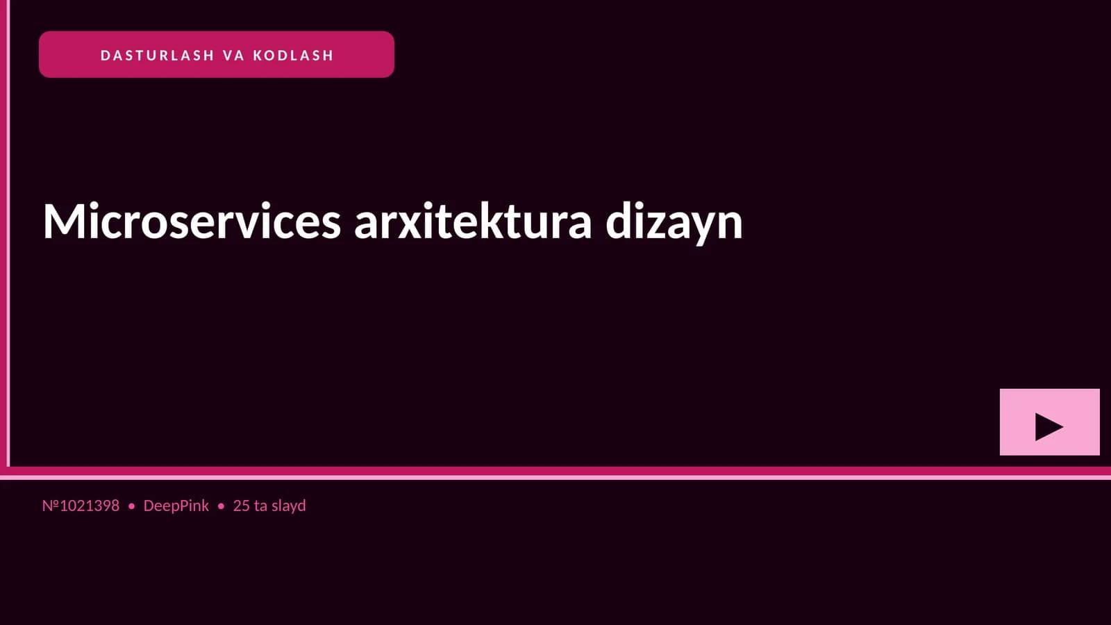 Microservices arxitektura dizayn
