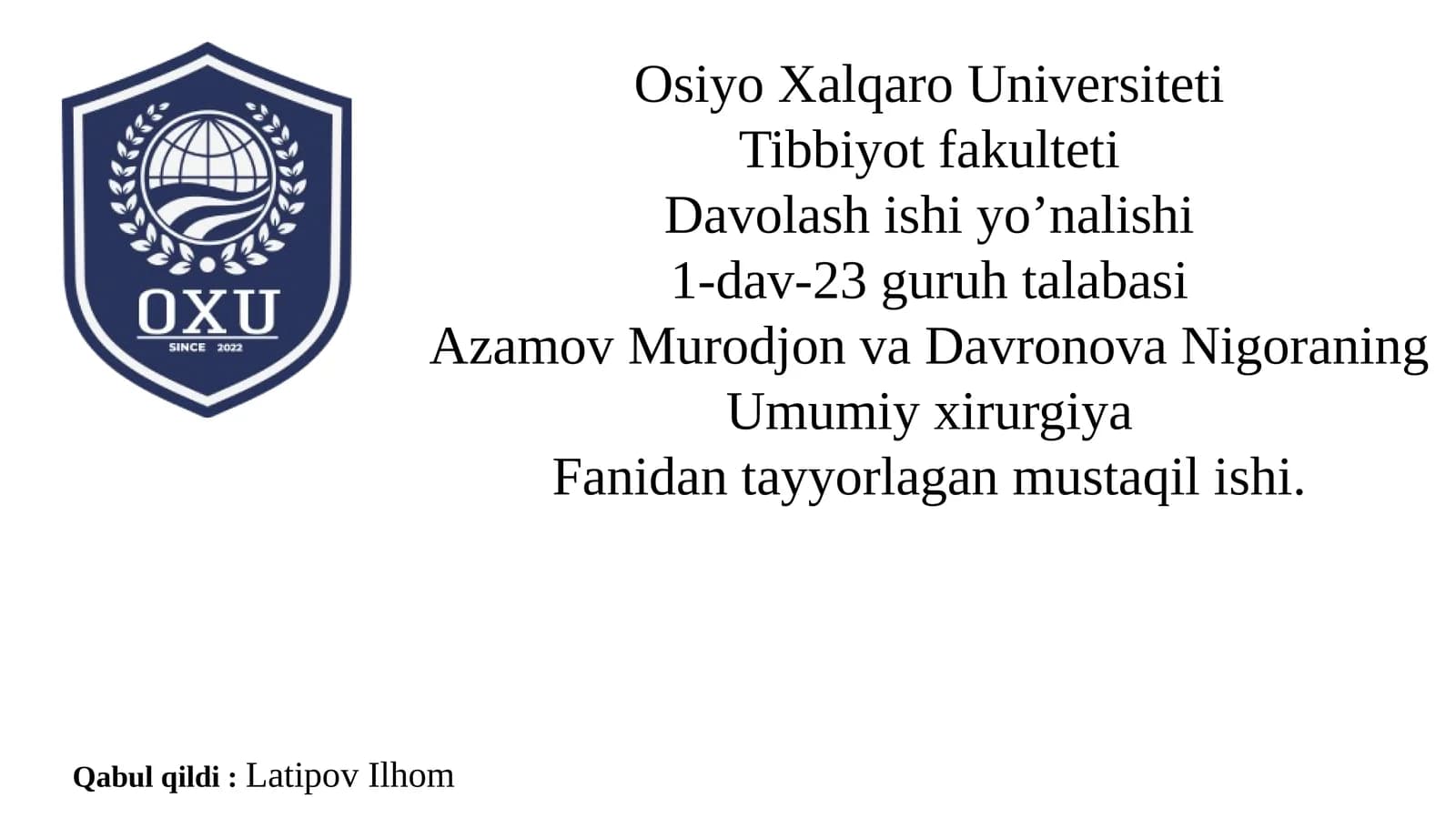 Sepsisning zamonaviy tasnifi