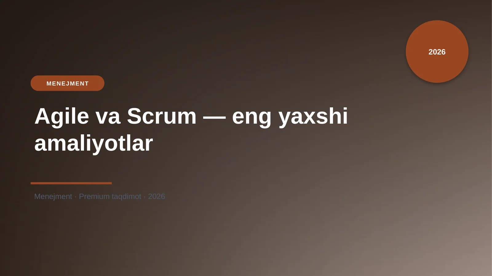Agile va Scrum — eng yaxshi amaliyotlar