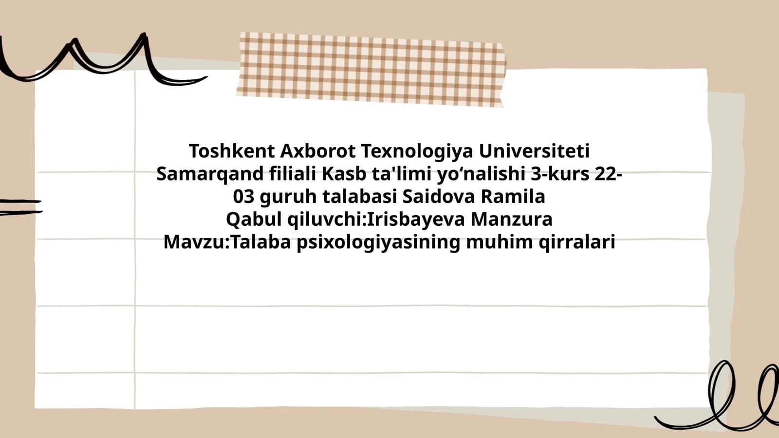 Talaba psixologiyasining muhim qirralari