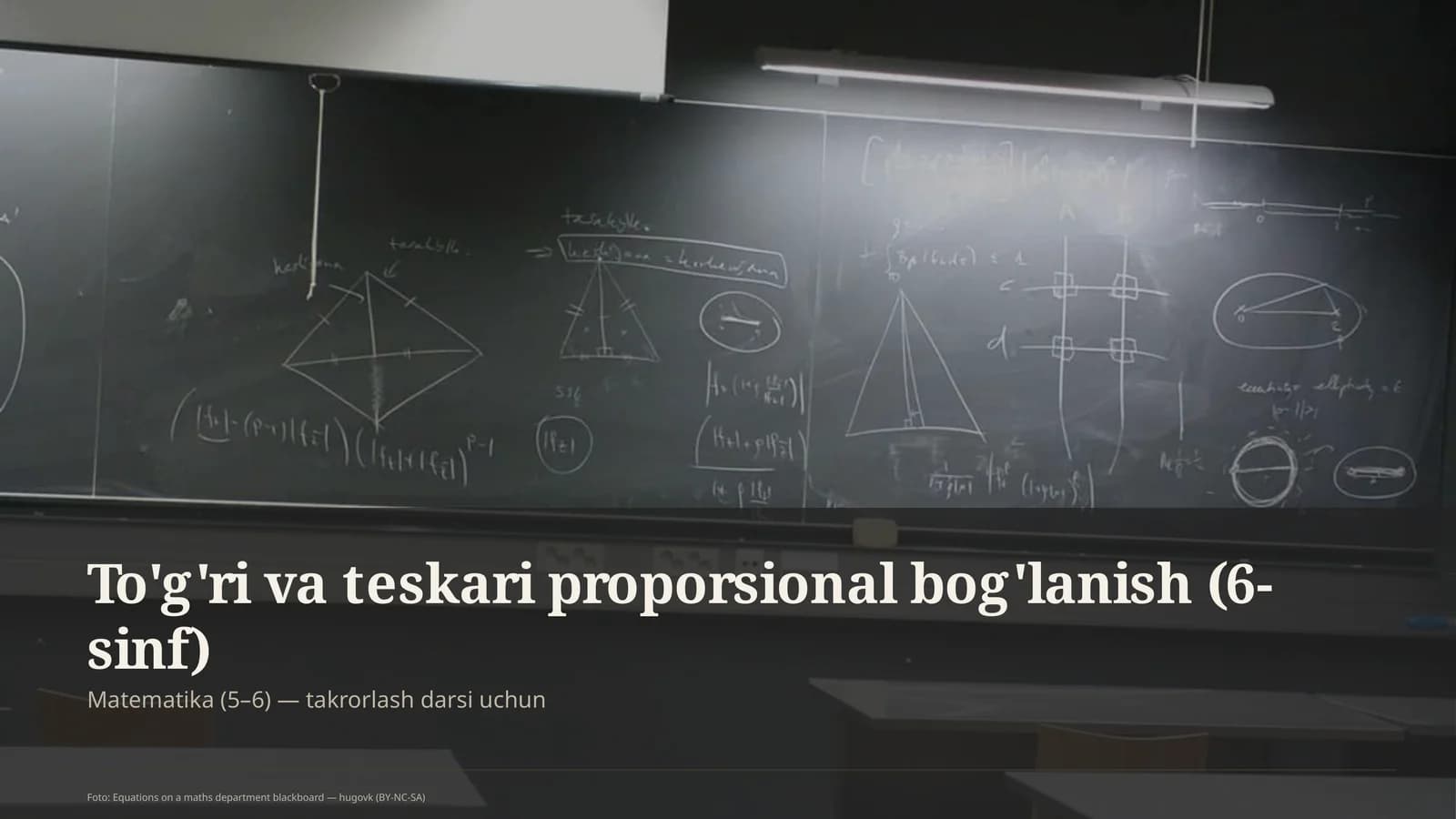 To'g'ri va teskari proporsional bog'lanish (6-sinf)