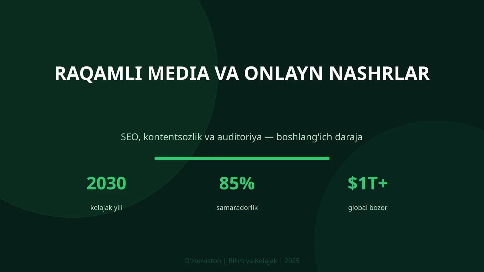 Raqamli media va onlayn nashrlar