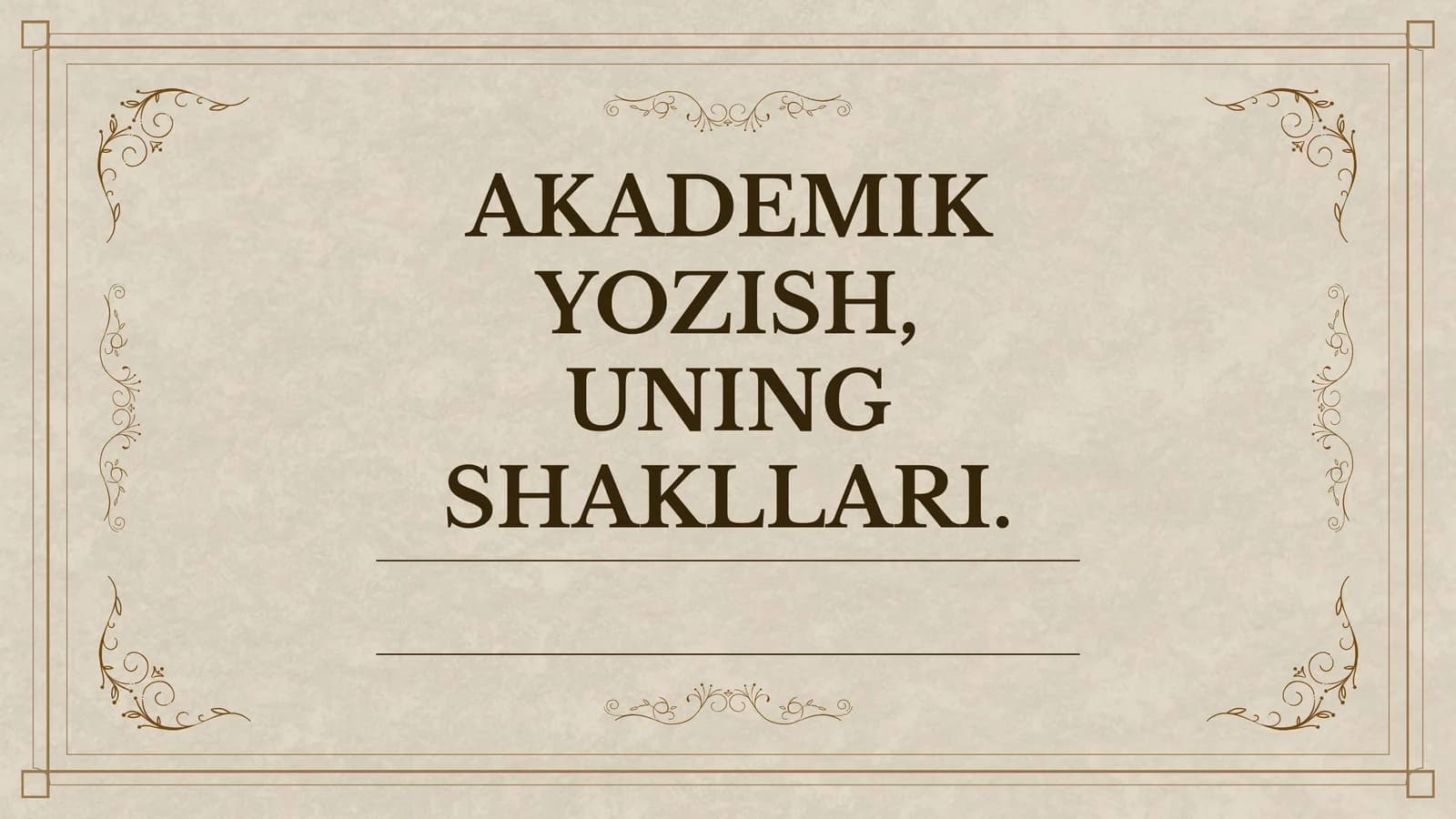 Akademik Yozish