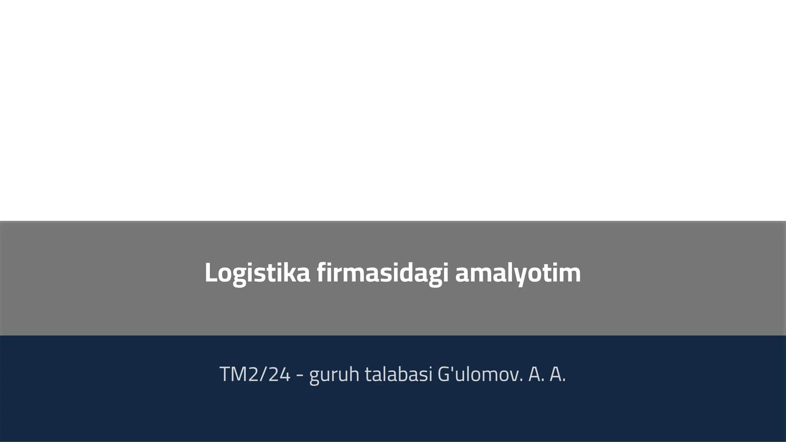 Logistika tizimi