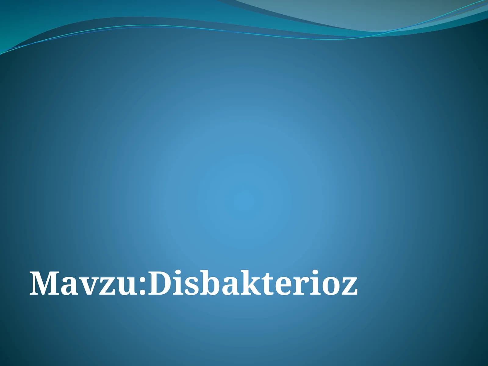 Disbakterioz
