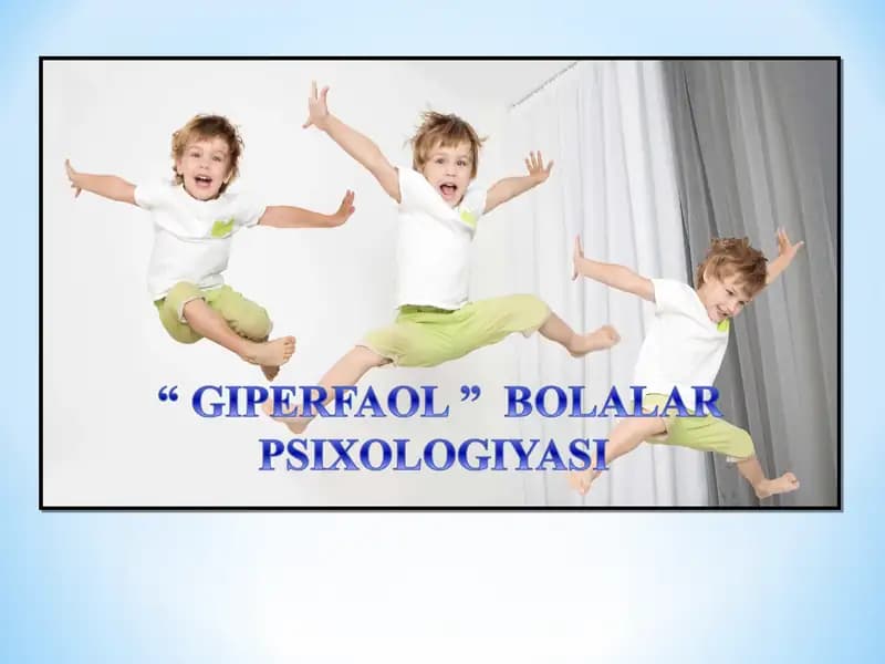Giperfaol bolalar