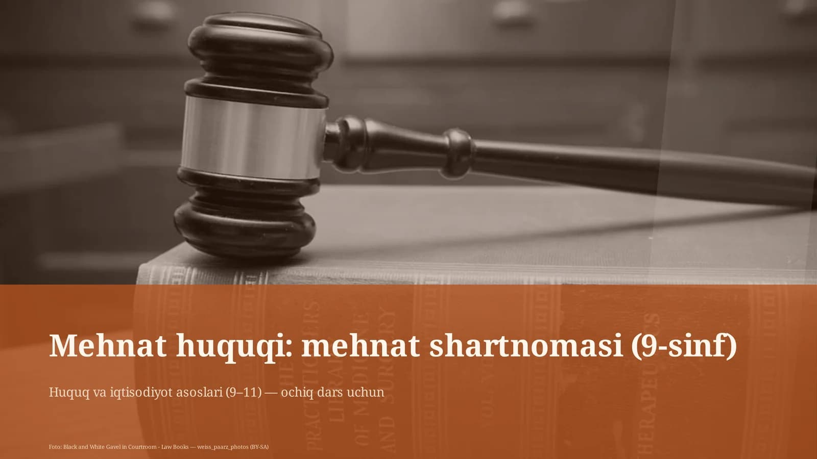 Mehnat huquqi: mehnat shartnomasi (9-sinf)