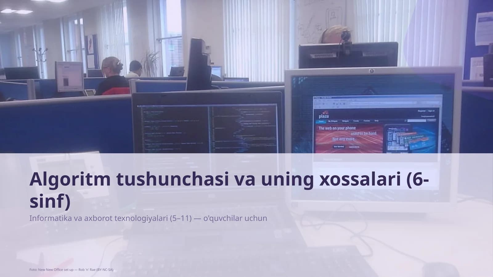 Algoritm tushunchasi va uning xossalari (6-sinf)