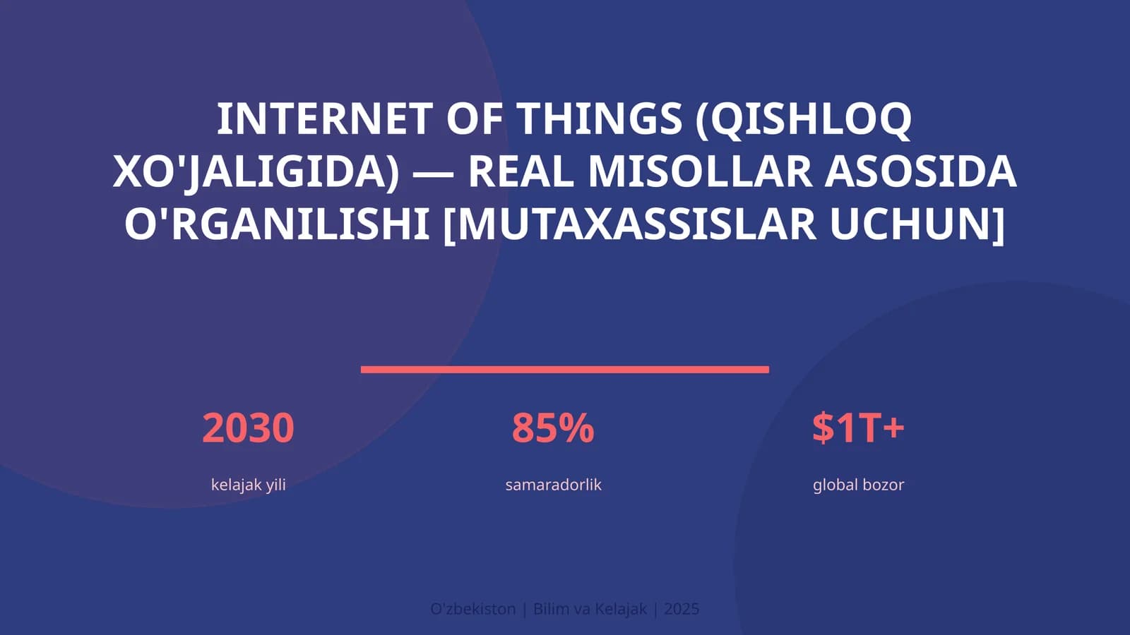 INTERNET OF THINGS (QISHLOQ XO'JALIGIDA) — REAL MISOLLAR ASOSIDA O'RGANILISHI [MUTAXASSISLAR UCHUN]