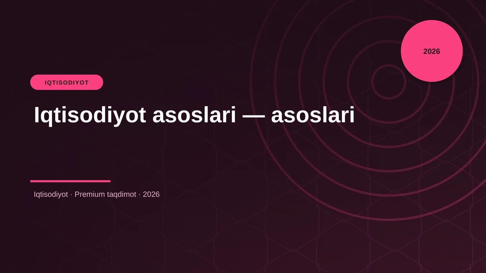 Iqtisodiyot asoslari — asoslari