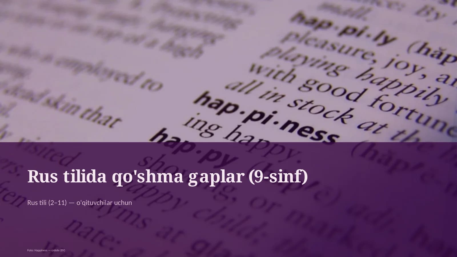 Rus tilida qo'shma gaplar (9-sinf)