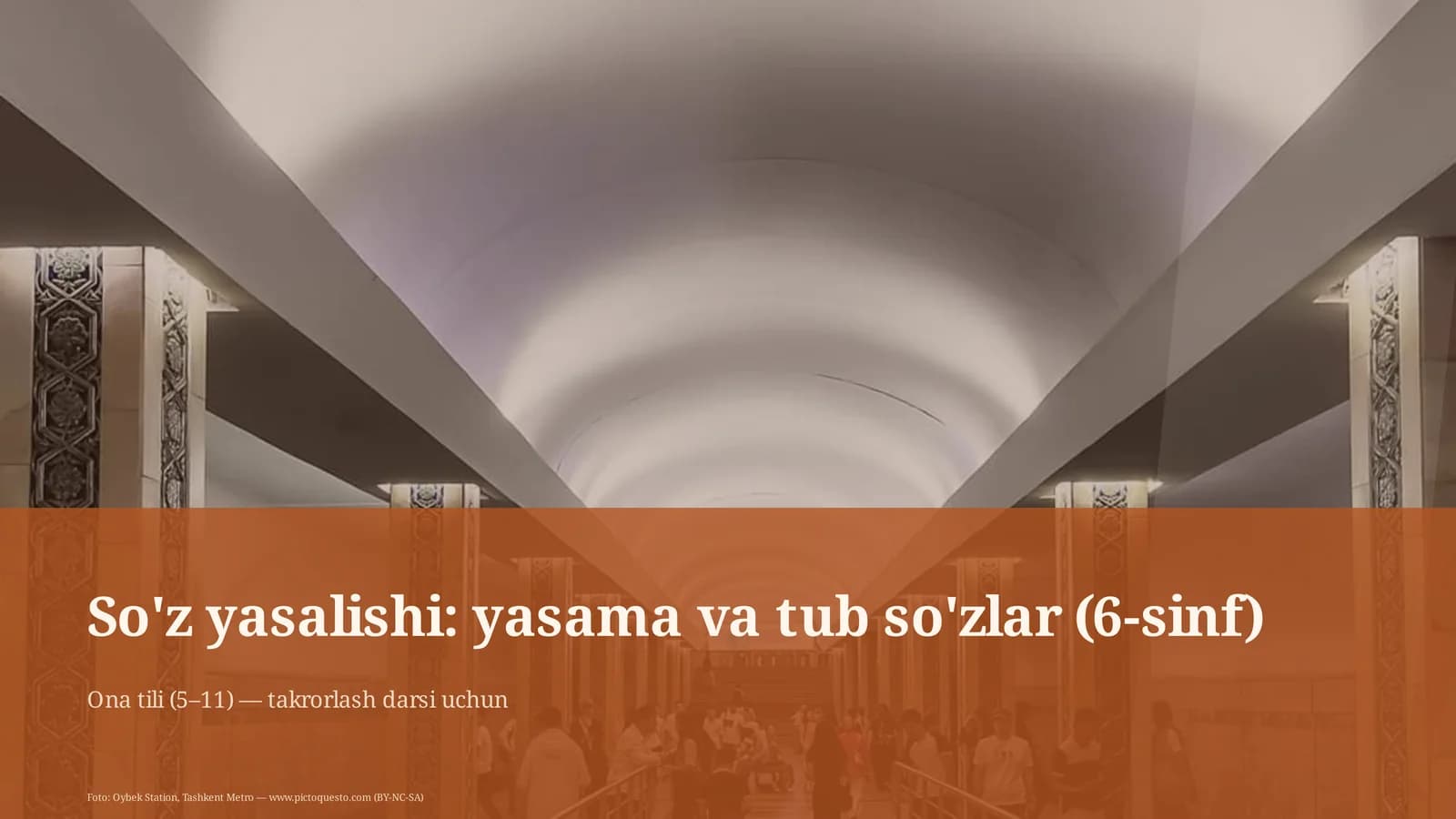 So'z yasalishi: yasama va tub so'zlar (6-sinf)