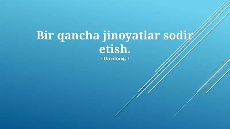 Seriyali jinoyatlarning sabablari