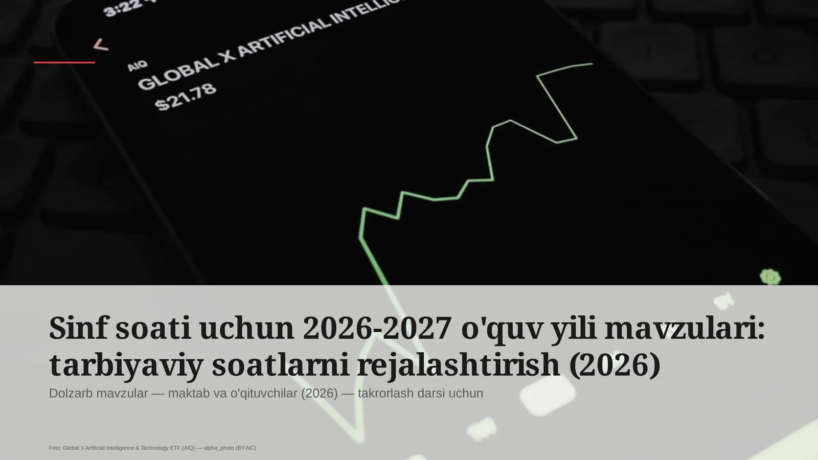 Sinf soati uchun 2026-2027 o'quv yili mavzulari: tarbiyaviy soatlarni rejalashtirish (2026)