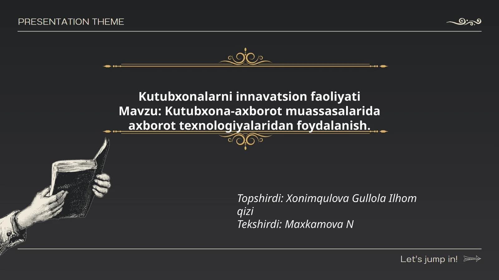 Kutubxonalarni innavatsion faoliyati