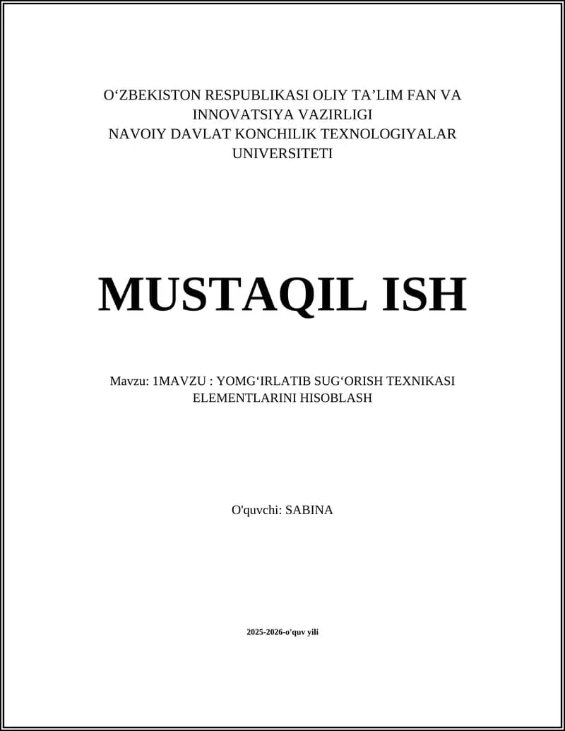 Yomgʻirlatib sugʻorish tizimi elementlari