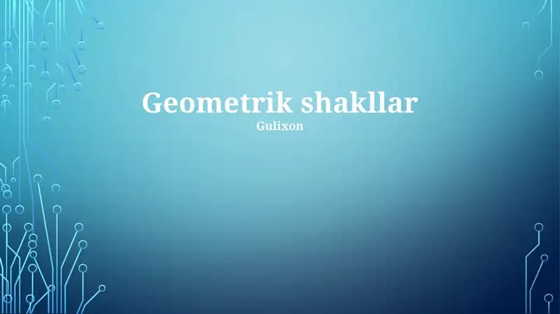 Geometrik shakllar