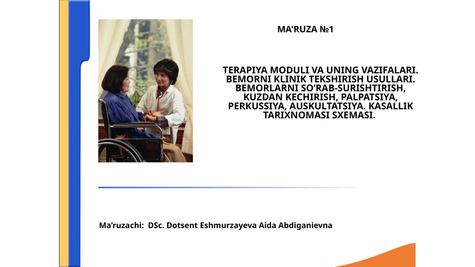 TERAPIYA MODULI VA UNING VAZIFALARI