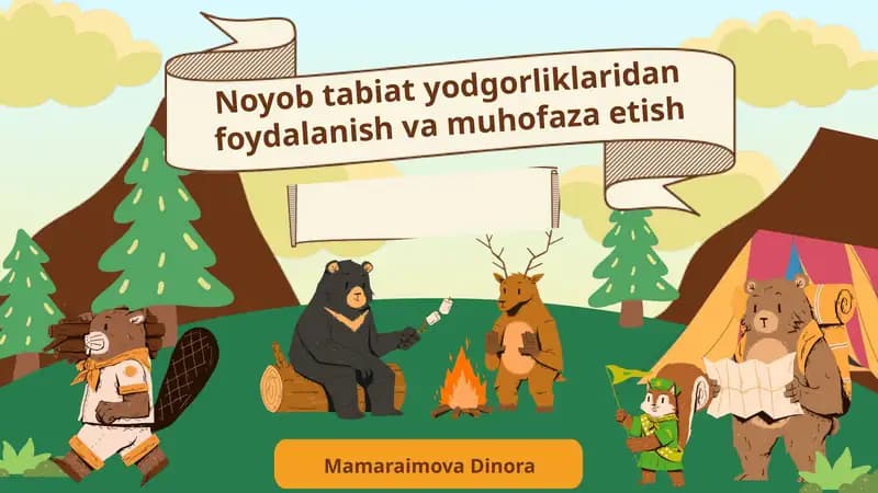 Noyob tabiat yodgorliklaridan foydalanish va muhofaza etish