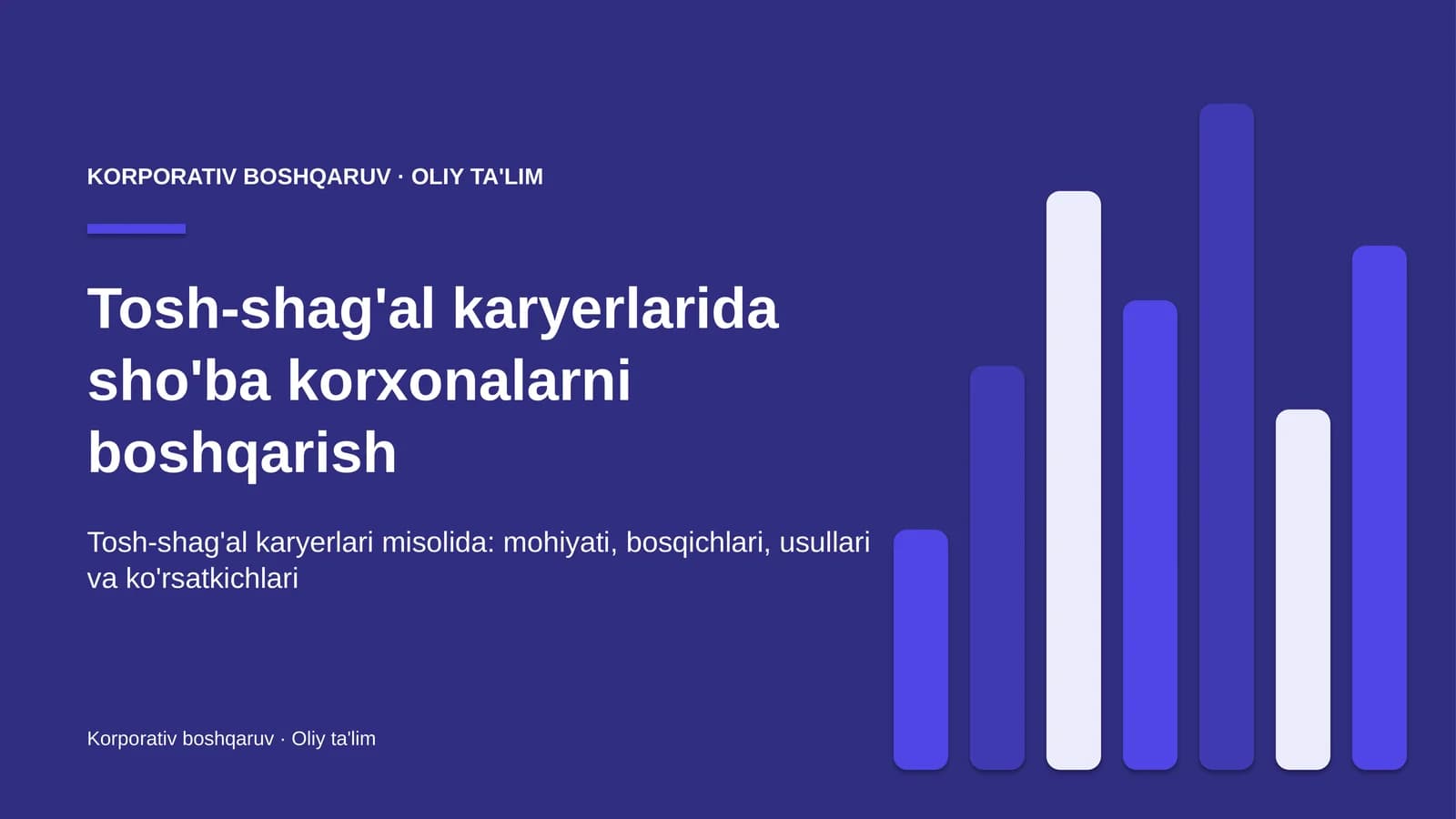 tosh shag'al karyerlarida sho'ba korxonalarni boshqarish 7676