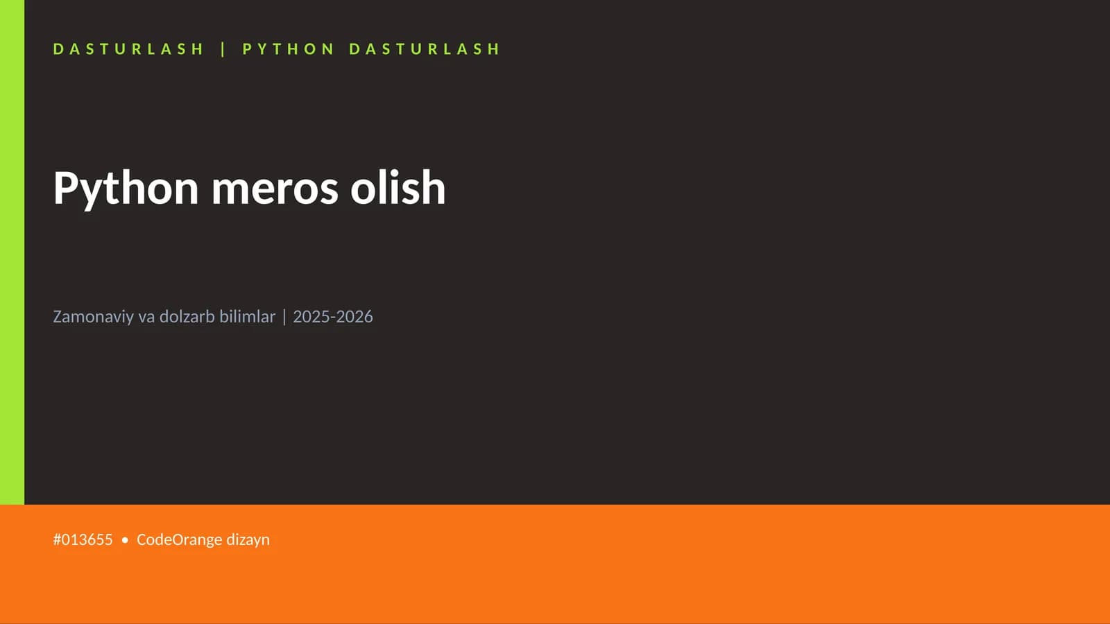 Python meros olish