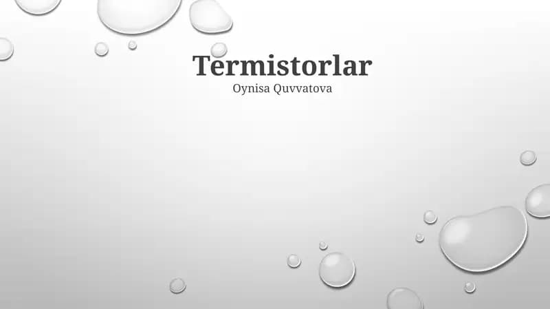 Termistorlar