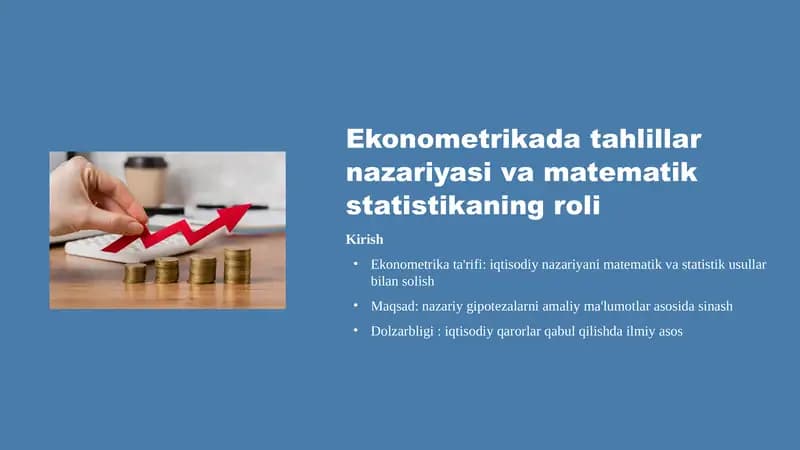 Ekonometrika ta'rifi