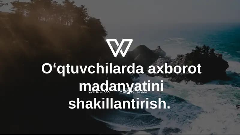 O‘qtuvchilarda axborot madaniyatini shakllantirish