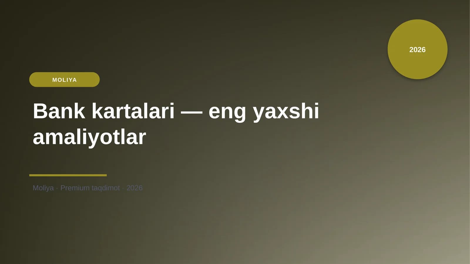 Bank kartalari — eng yaxshi amaliyotlar