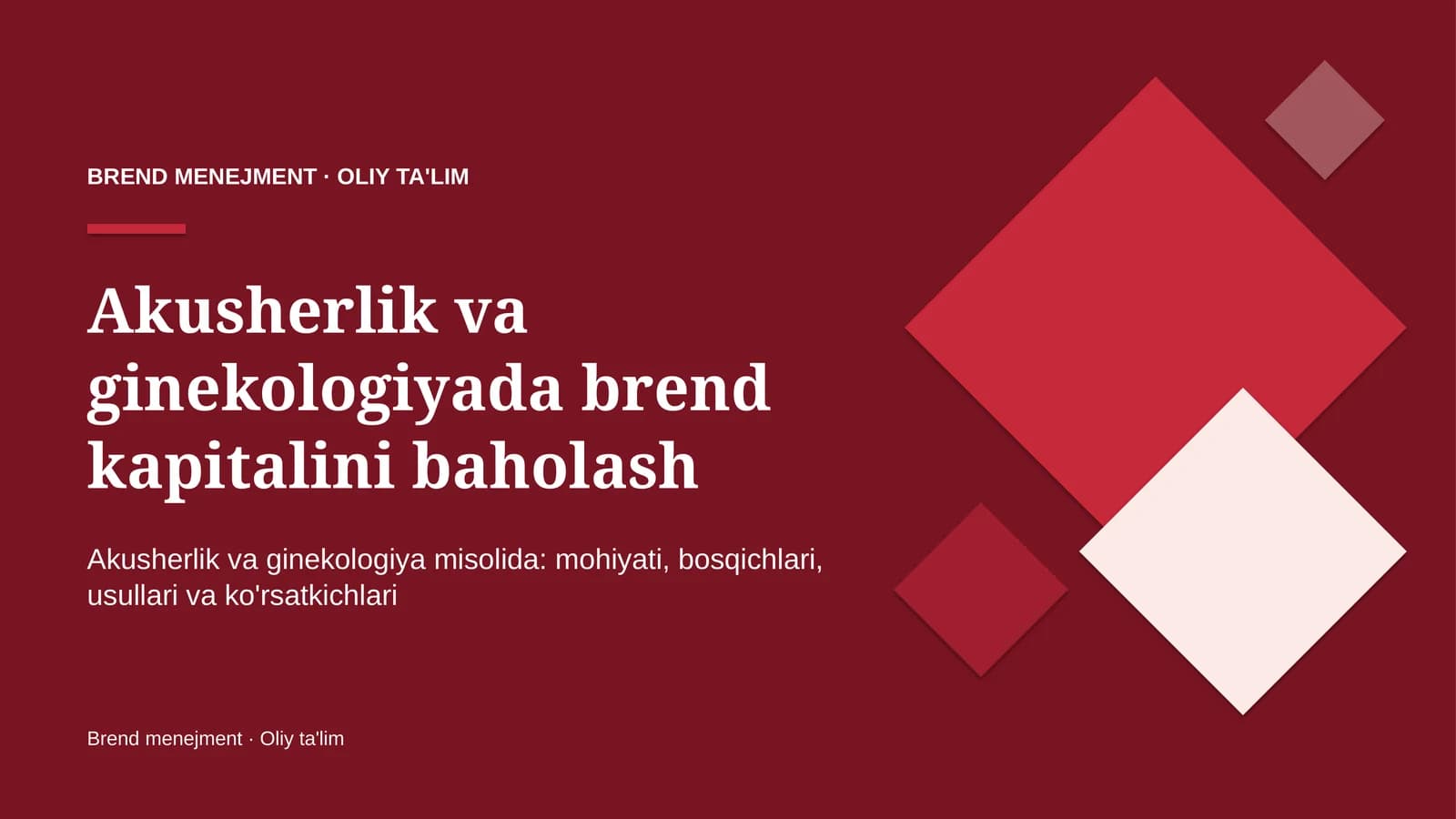 akusherlik va ginekologiyada brend kapitalini baholash 9377