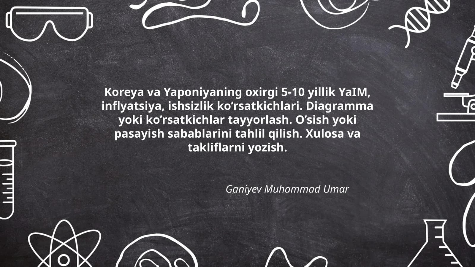 Koreya va Yaponiyaning oxirgi 5-10 yillik YaIM, inflyatsiya, ishsizlik ko’rsatkichlari