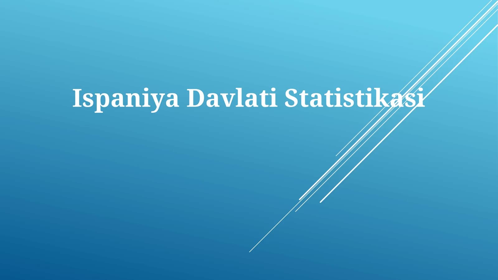 Ispaniya Davlati Statistikasi