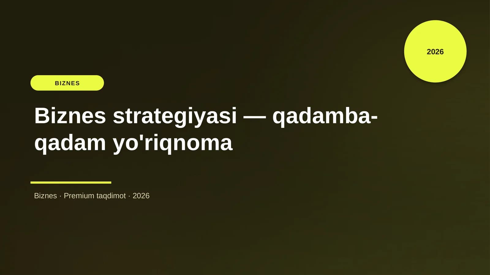 Biznes strategiyasi — qadamba-qadam yo'riqnoma