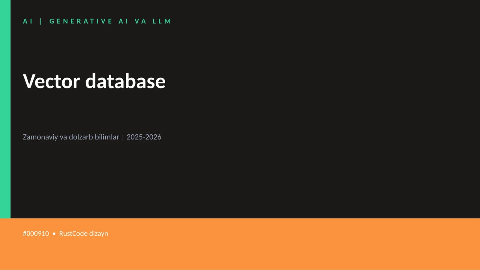 Vector database