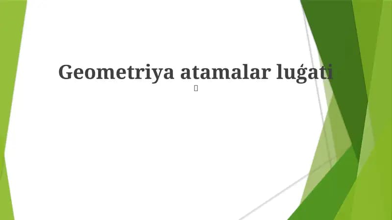 Geometriya atamalari