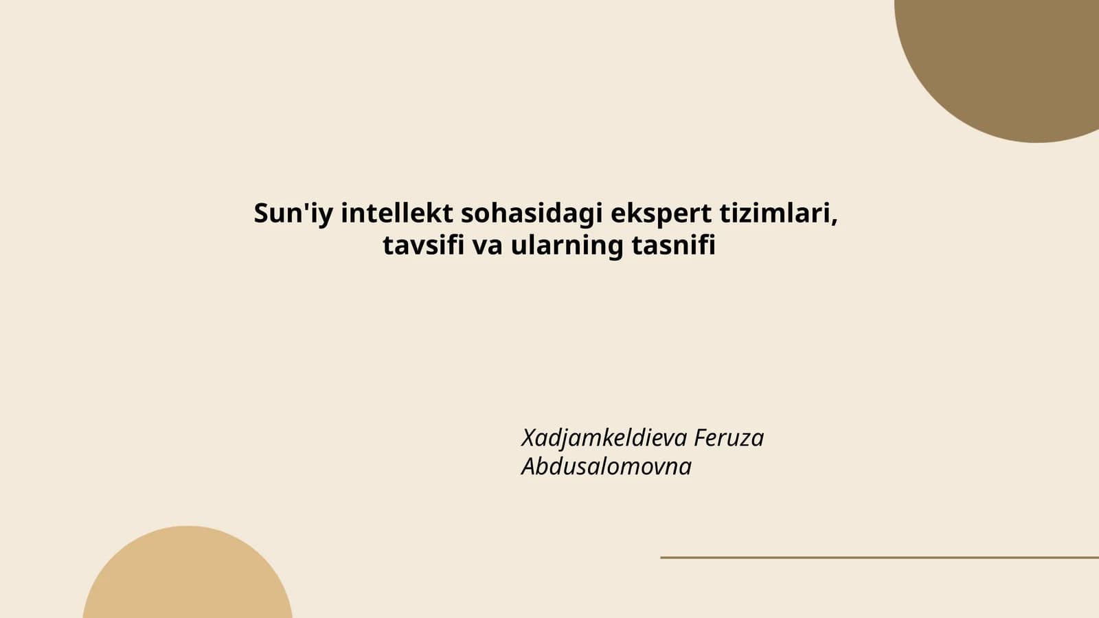 Ekspert tizimlar