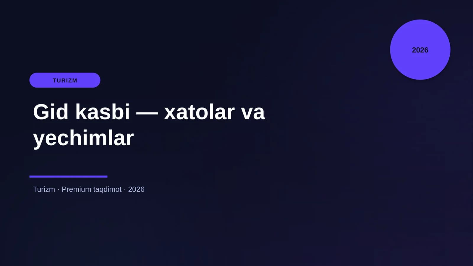 Gid kasbi — xatolar va yechimlar