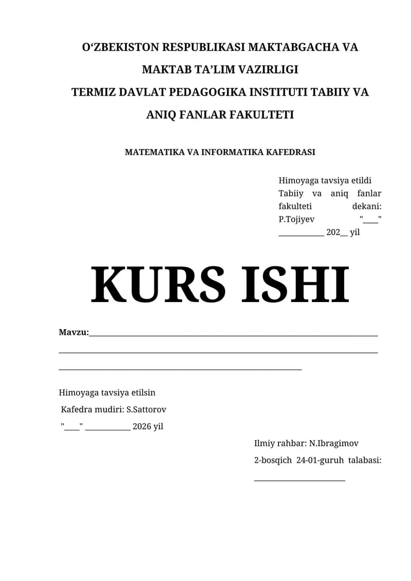 Differensial hisobning  asosiy teoremalariga oid misollar. Teylor formulaiga doir misollar