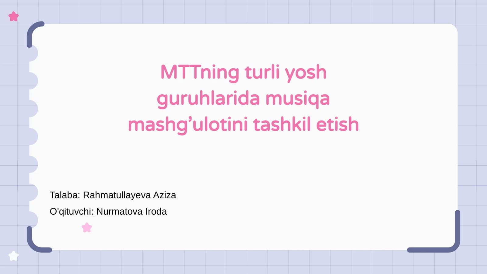Musiqa Mashg'ulotlari
