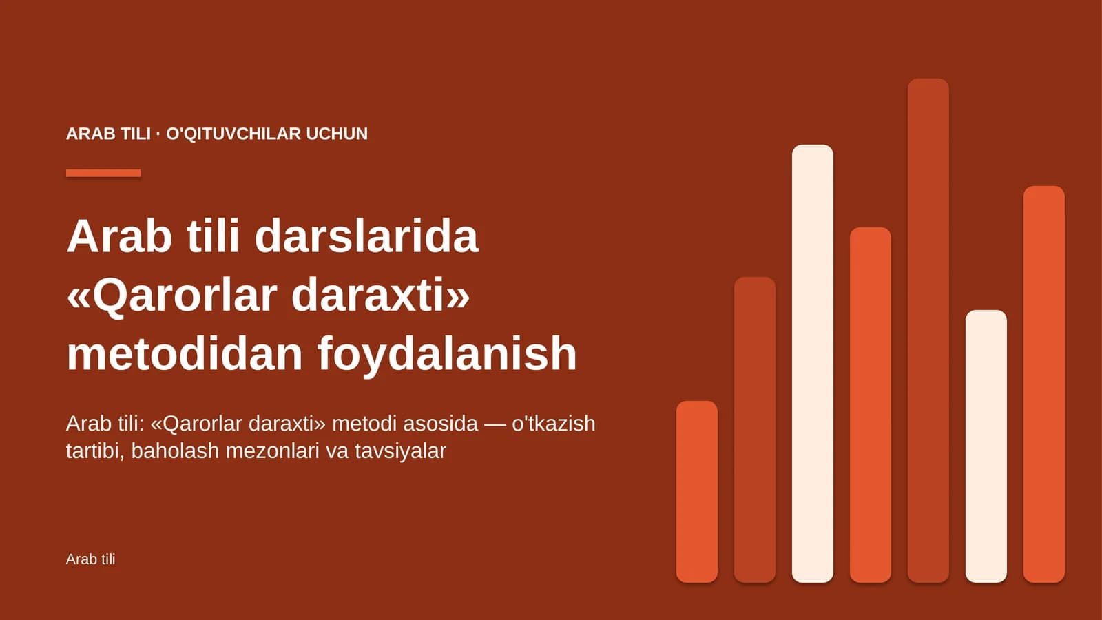 arab tili darslarida qarorlar daraxti metodidan foydalanish 6734