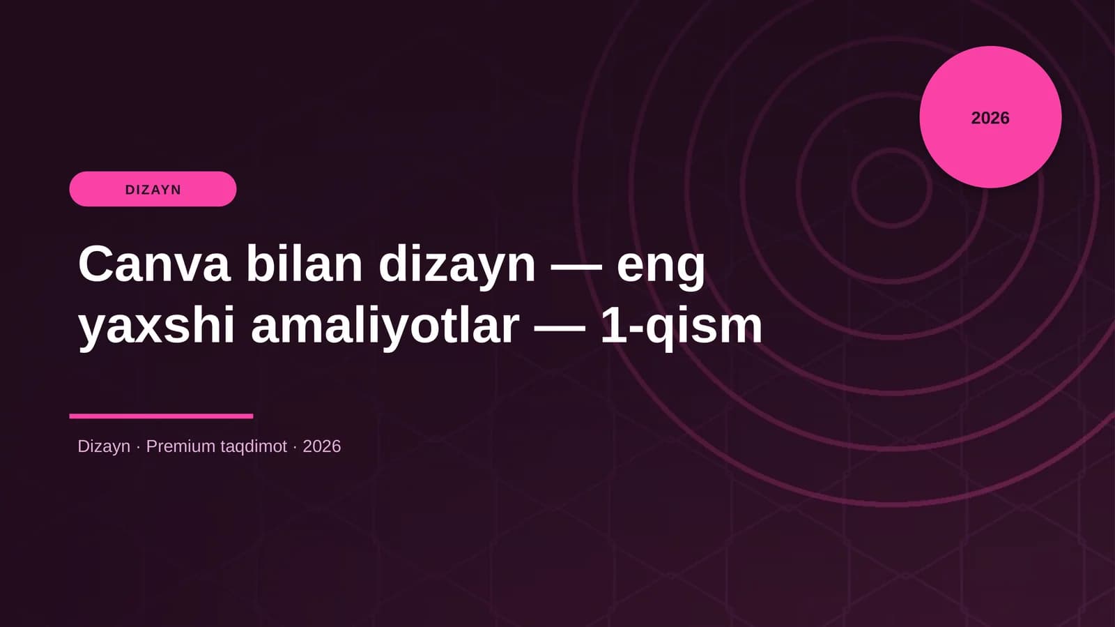 Canva bilan dizayn — eng yaxshi amaliyotlar — 1-qism