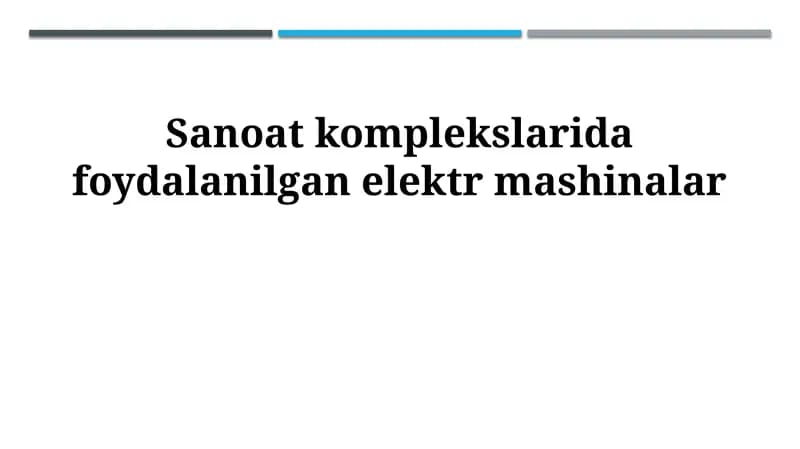 Elektr mashinalar
