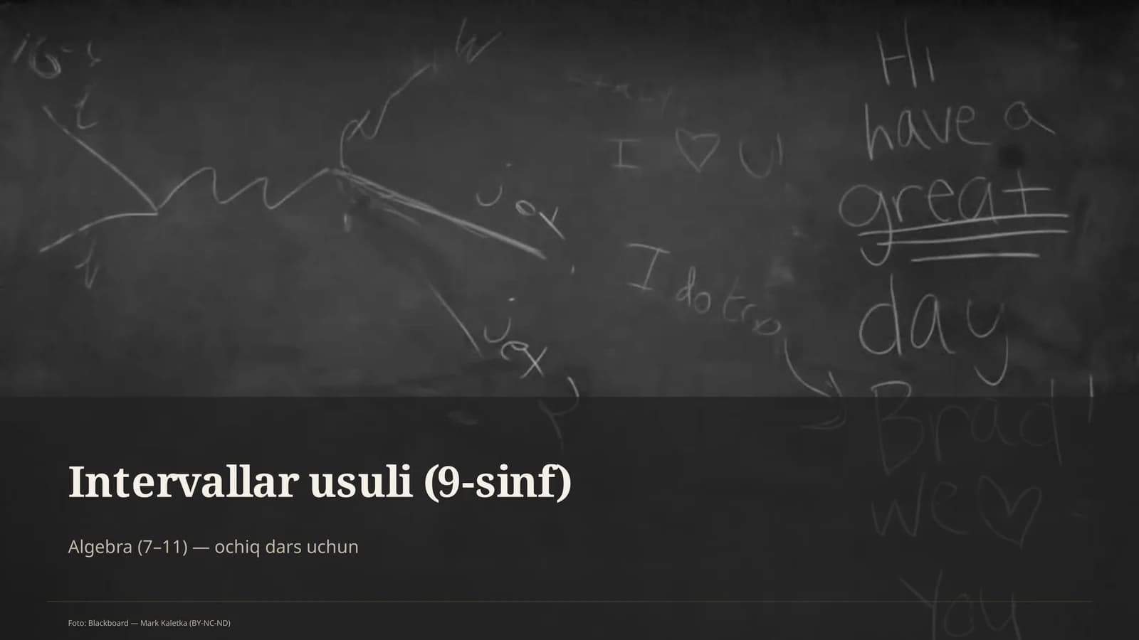 Intervallar usuli (9-sinf)