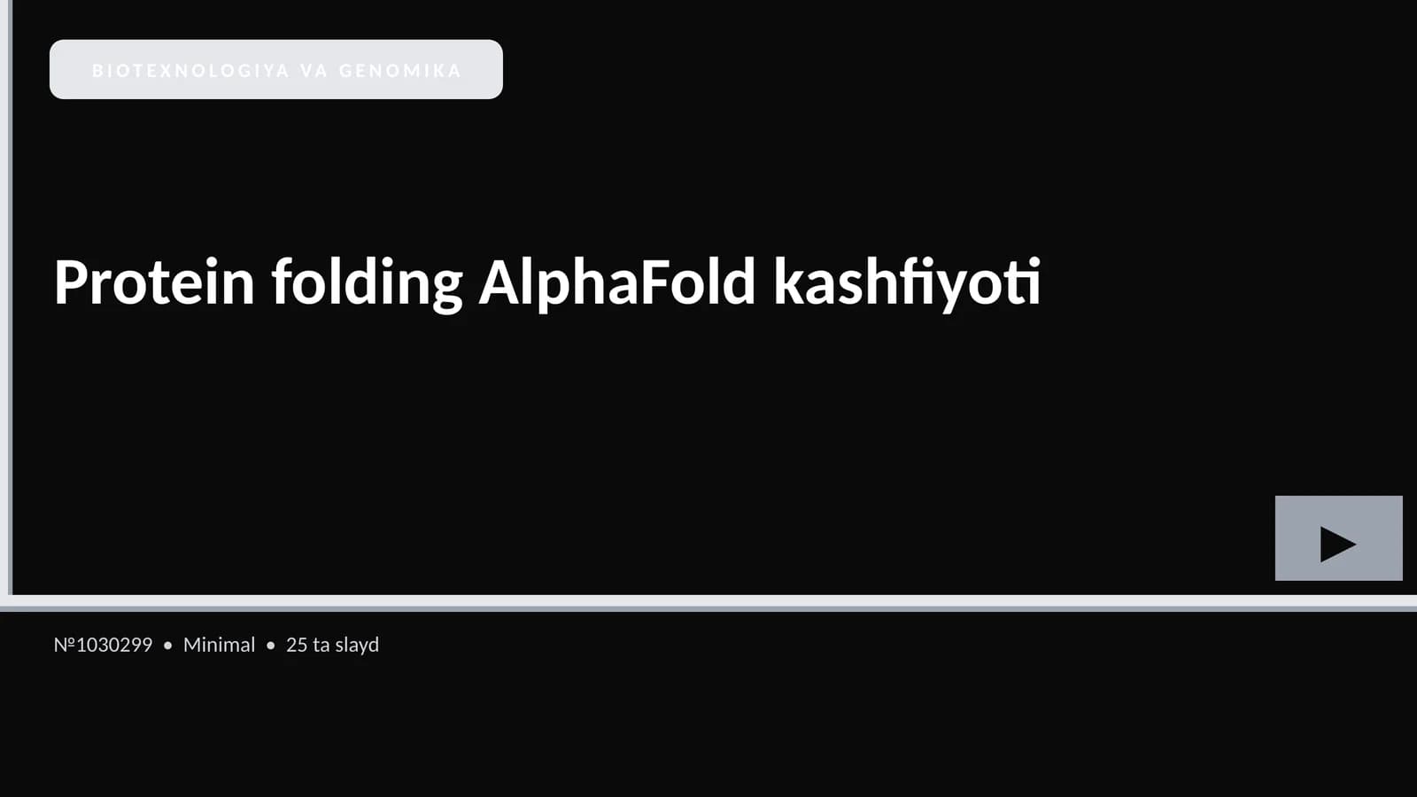 Protein folding AlphaFold kashfiyoti