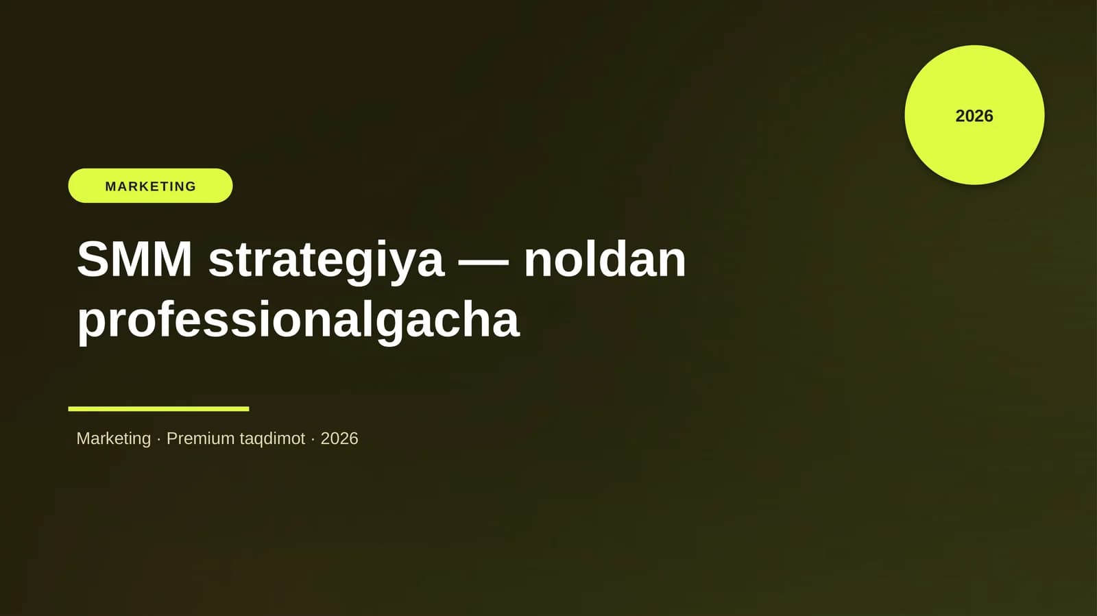 SMM strategiya — noldan professionalgacha